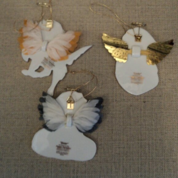 porcelain angel puppy ornaments~ lot of 3 - Picture 6 of 7